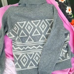 J.Crew Gray Chunky Cable Knit Sweater Size Small